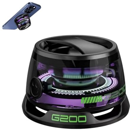 Xifyjus G200 Mega Bass Mini Speaker, Multifunctional Magnetic Bluetooth Shower Speaker, Portable Wireless Speaker with Rgb Color Light for Room, Bike, Car, Outdoor(Black)