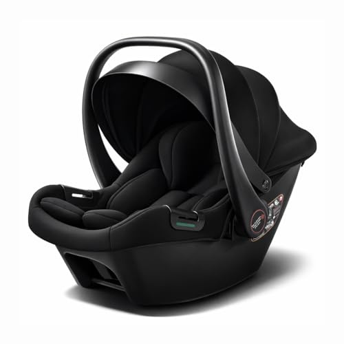 BabyVoyage Silla coche bebe para bebés 40-85 cm i-Size puntos protección lateral, silla de coche bebe, Orientación trasera cinturón de seguridad de 3