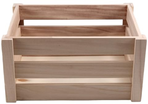 Fangxuee Storage Crate Decorative Wood Crates Wooden Storage Container,Wooden Boxes for Home, Wood Crates for Storage