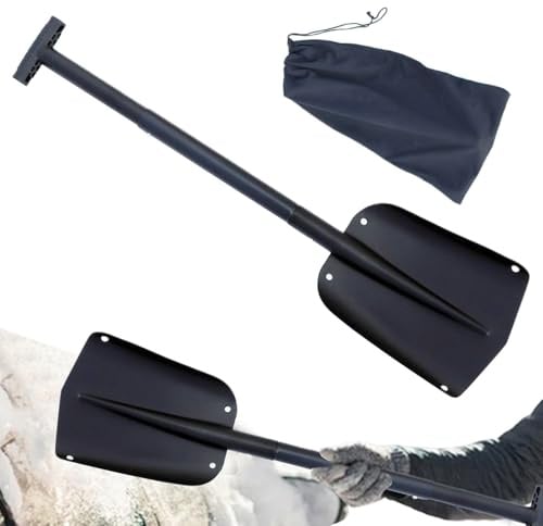 FVPKYUR Schneeschaufel Für Auto | Teleskopische Transportschaufel für Garten - Tragbare Schaufel zur Schlammentfernung für, Stufen, Fahrzeug, Terrasse, Hausverwaltung, Winterdeck, Autobesitzer,