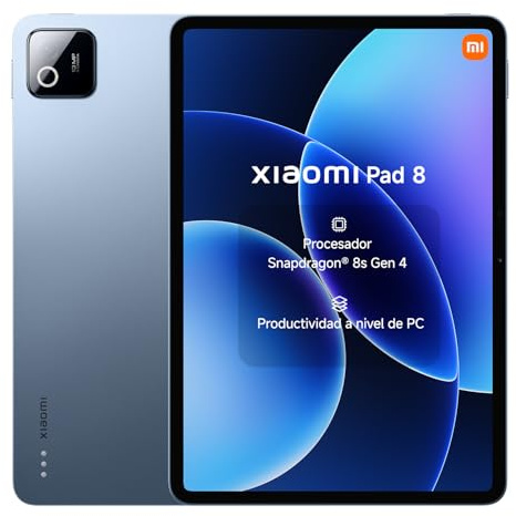 XIAOMI Pad 8 11.2 Inch Tablet 8+128GB Blue 3.2K 144Hz Display HyperAI | Snapdragon 8s Gen 4 Mobile Platform, 9200mAh (typ) Battery, 45W Turbo Charging, 5.75mm Slim Body Desgin, 3 Year Warranty