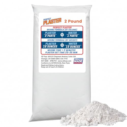 Perfect Plaster for Pottery & Ceramic Slip Casting Molds, Non-Toxic Water-Based Powder Material for DIY Mold Making, Clay Reclaim Slabs, Sculptures & Crafts, Fast-Curing, USA Made, 2 lb Bag