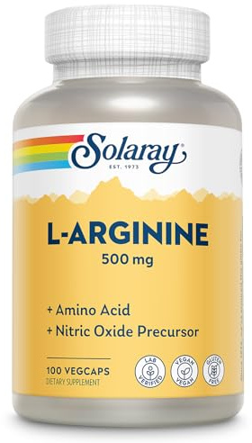 Solaray L-Arginine 500mg | L-Arginina | 100 VerCaps