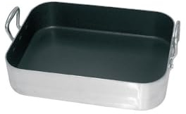 Vogue Roasting Pan Aluminium - 450x350x80mm 10Ltr 338fl oz | Generous 338fl oz capacity and 10-litre volume. Extra dent-resistant, heavy-duty build suited for commercial kitchen use.