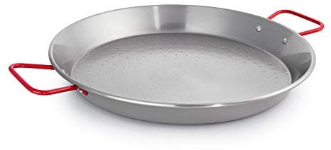 WAS 2281 400 - Padella per paella, in ferro, diametro superiore 40 cm, diametro inferiore 36 cm, altezza 4,5 cm