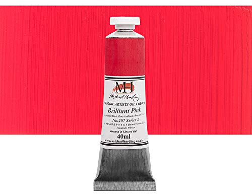 Michael Harding Artist Oil Colours, Brilliant Pink, 40ml Tube, 20740
