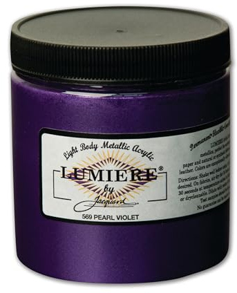 Jacquard Lumiere Metallic Acrylic Paint 8oz-Pearl Violet