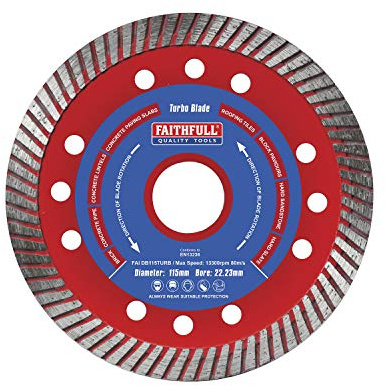 Faithfull - Turbo Cut Diamond Blade 115mm x 22mm