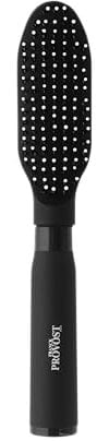 FRANCK PROVOST - Brosse Démêlante Ergonomique - Picots Massants - Noir - Tous Types de Cheveux