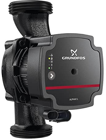 Pompa circolatrice 32-60, 1 x 230 V, 50 Hz, 6 H, ad alta efficienza per sistemi di riscaldamento, modello Alpha1 L, 12,7 x 9,5 x 18 cm, colore nero, rif. 99160590
