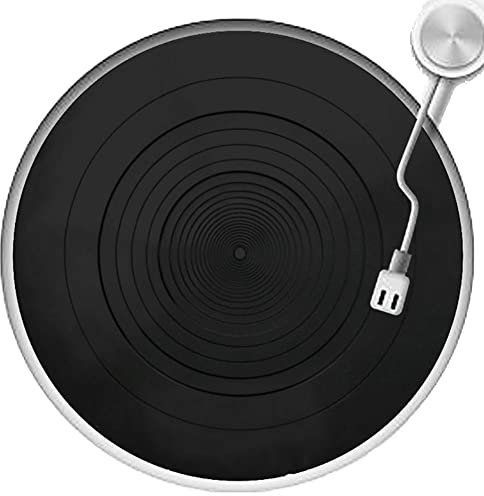 Alfombrilla antiestática para Tocadiscos, Alfombrilla para Tocadiscos de Goma, Reproductor de LP, Alfombrilla para Discos de Silicona para Reducir los Golpes