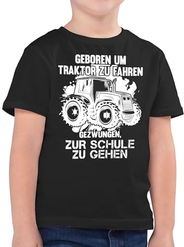 Shirtracer - Kinder T-Shirt Jungen - Traktor Bagger und Co. - Nur noch EIN Auto versprochen