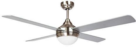 Sulion - Ventilador de Techo Led con Mando a Distancia, Cromado, 18W | Ventilador de Súper Potencia Clase A+, Función Calor/Frío para Ambientes Pequeños
