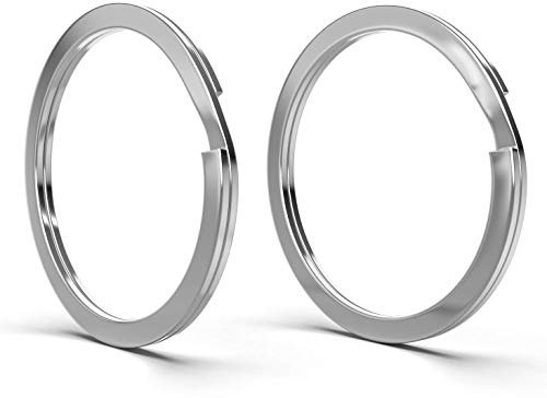 Rietlow® Schlüsselring 25er Set – Schlüsselringe mit Ø 25mm aus gehärtetem Stahl - Schlüsselanhänger Ringe – Rostfreie Schlüsselringe – Schlüssel Organisation – Key ring (25 Set) Flach