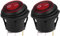 Fydun Interruptores de botón 2pcs Interruptor de pulgar redondo Impermeable LED Luz Interruptor 3 PIN 12V 20A 20 MM On-Off para Coche Auto Barco