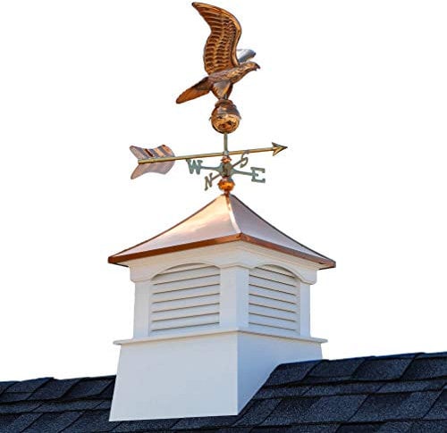 Good Directions Coventry Vinyl-Kupola mit Adler-Wetterfahne, quadratisch, 45,7 cm