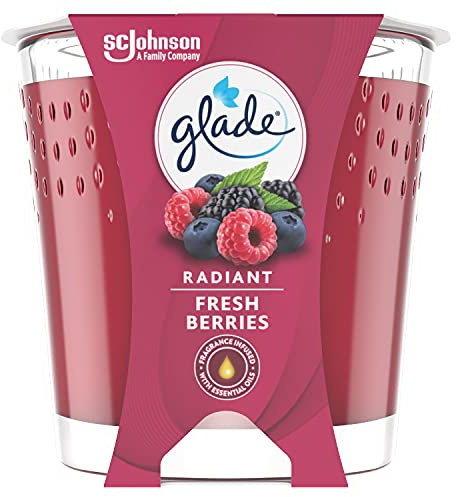 Glade Duftkerze - Radiant Fresh Berries, Rosa, 129 g (6er Pack)