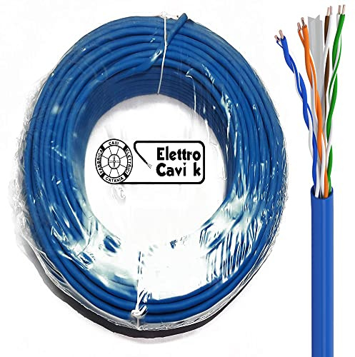 ® ELETTRO CAVI K - CAVO UTP CAT 6 DI RETE DRAKA UC400 IN RAME PROFESSIONALE ETHERNET MODEM TELECAMERE RJ45 50 METRI