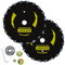 CZS 9 Brushcutter Chainsaw Tooth Blade,20T Chainsaw Tooth Brush Cutter Blade,2 Pack (Adapter Included)