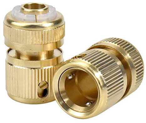 Fodlon Raccord Tuyau D'Arrosage Laiton 2Pcs Adaptateur Robinet Tuyau Arrosage pour Tuyau d Arrosage et Tuyau d Lavage Voiture, Accessoires de Jardinage