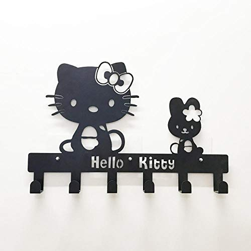 WLLLO Long Row of Hooks Strong Load-Bearing Wall Coat Hook Paste Hook Punch-E