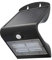 UNITEC LED Solar-Wandleuchte mit 120° Bewegungsmelder | 3,2 Watt | 400 Lumen | 4000 K | Solarleuchte Outdoor | Spritzwasserschutz IP65 | schwarz | Energieklasse A++