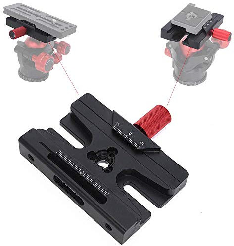 iShoot Adapter Clamp Compatible with Manfrotto Gitzo Quick Release Plate of Arca-Swiss Fit 200PL 410PL& ARCA Fit Tripod Head Gitzo GH 1780 2780 3780 Manfrotto MH 490 492 494 496 498 054 055 057 MHXPRO