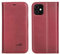 Solo Pelle aufklappbare Lederhülle kompatibel für iPhone 12 Mini in 5.4 Zoll inkl. 1 Kartenfach für das original Apple iPhone 12 Mini (Rot Burned)