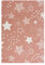 payé Teppich Kinderzimmer - Rosé - 120x160cm - Schöner Spielteppich mit Sternenhimmel Kurzflor Kinderteppich - Oeko-Tex Standard 100