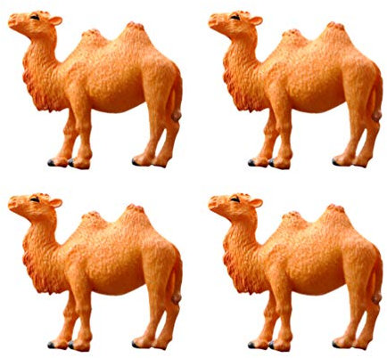 Tomaibaby 4pcs Miniature Camel Figurines Toy Model Fairy Garden Animal Miniatures Moss Landscape Accessories DIY Terrarium Crafts Ornament
