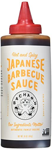 Bachan's - La salsa originale giapponese per barbecue – piccante e speziato, 500 ml, piccolo lotto, senza OGM, senza conservanti, vegano e senza BPA.