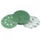 sourcing map 25 Pcs Green Film Sanding Disc 2000 Grits 5-Inch 8-Hole Aluminum Oxide Abrasive Hook and Loop Backed Sandpapers for Sander