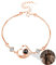 Liskanap 925 Sterling Silber Personalisierte Foto Armband mit Bild Projektion Armband im Stein Ich liebe dich Armband 100 Sprachen für Damen Herz Denkmal der Liebe Schmuckgeschenk (RoseGold-Herz 1)