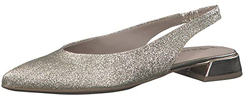 Tamaris Damen Sandaletten, Frauen Sandalen,TOUCHit-Fußbett,Sommersandalen,flach,Sommerschuhe,Freizeitschuhe,offene Schuhe,Light Gold,39 EU