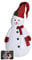 Spetebo XXL LED Stoff Schneemann für Außen mit Timer - 140 cm - Beleuchtete Gartenfigur mit 20 LED - Deko Garten Figur wasserfest mit Timer Batterie betrieben