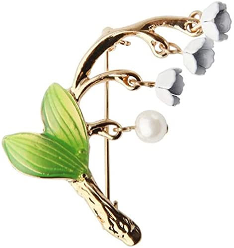 Blumen-Blatt-Legierung, grüne Emaille-Brosche, Lilien-Orchidee, Boutonniere, Anstecknadel für Frauen, Schmuck, mittelgroß, andere Edelsteine, Medium, Andere Edelsteine