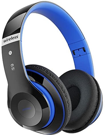 Lankey Sound Bluetooth Kopfhörer, Bluetooth Kopfhörer Over-Ear mit 6 EQ Modi, 65 Std Kabellose Kopfhörer mit Eingebautem HD-Mikrofon, FM, SD/TF für Outdoor, Transport, Reisen, Studium