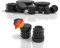 PD® Lamellenstopfen Rund 15mm für Rundrohr - Runde Endkappen aus PE Kunststoff - Rohrstopfen 15mm zur Rohrabdeckung von Stahlrohr, Edelstahlrohr, Alurohr & Aluprofil - Rundstopfen Schwarz - 20 Stück