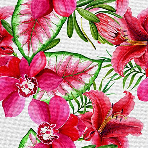 HEKO PANELS Oxford Tissu Imperméable Au Mètre Polyester De Couture D'ameublement Tissus Pour Mobilier Décorative Artisanat Rembourrage Fleurs De Lys 1 Mètre 155 x 100 cm