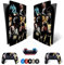 MaD Vision® Extra-Haltbares Skin-Set aus Vinyl für PS5 Digital + 5 Paar Aiming Rings | Kratzfestes Aufkleber-Set für Playstation 5 + 2 Controllers – für Anime Design