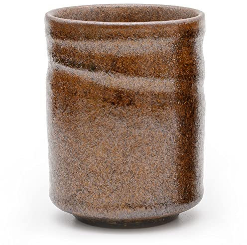 Té De Cerámica Japonés Y Café - Esmalte Marrón Wabi Sabi - zen minded