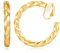 WOWORAMA Goldene Creolen Clip Ohrringe für Damen 40 mm große gedrehte Clip Ohrringe nicht durchstochen 40 mm goldene gedrehte Creolen