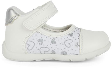 Geox B Elthan Girl A, Ballet Flat Bimba 0-24, Bianco, 21 EU