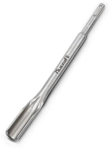 Nucraft SDS-PLUS - Cincel Hueco para Martillo Demoledor (1 unidad, 25 cm, Uso Universal, de Acero Superendurecido).
