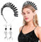 LaVenty Mond Elfenohren Haarband Festival Haarschmuck Witch Kostüm Krone Elf Halo Gothic Accessoires Headpiece