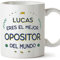 MUGFFINS Tazas Personalizadas para OPOSITOR hombre - En Español - Mejor del Mundo - 11 oz / 330 ml - Regalo Personalizable original y divertido