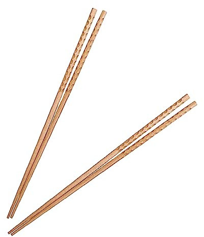 4 Pcs Extra Long Hot Pot Chopsticks - Wooden Cooking Anti-Skid Reusable Utensils for Hot Pot, Frying, Noodles - 33cm in Length