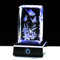 Ornalrist 3D Crystal Butterfly Gifts for Women, Laser Engraved Butterfly and Lily Flower Figurines with Light Base for Butterfly Lovers Nature Lovers, Gifts for Birthday Christmas