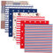 NUOBESTY Baumwoll-steppstoff mit Amerikanischer Flagge 7-teilig Usa-Patchwork Ideal für Dekorationen für Jungen und Mädchen