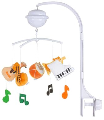 Chipolino Musikmobile Bluetooth-Funktion Projektor Plüschfiguren Universalklemme orange